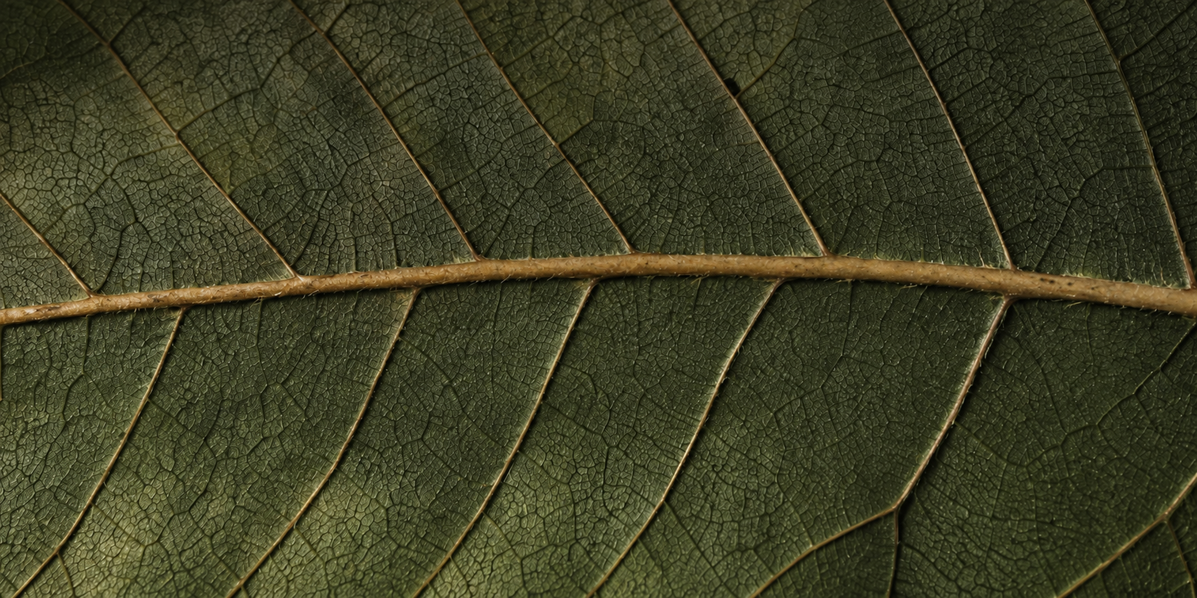 Detailed texture of a green leaf