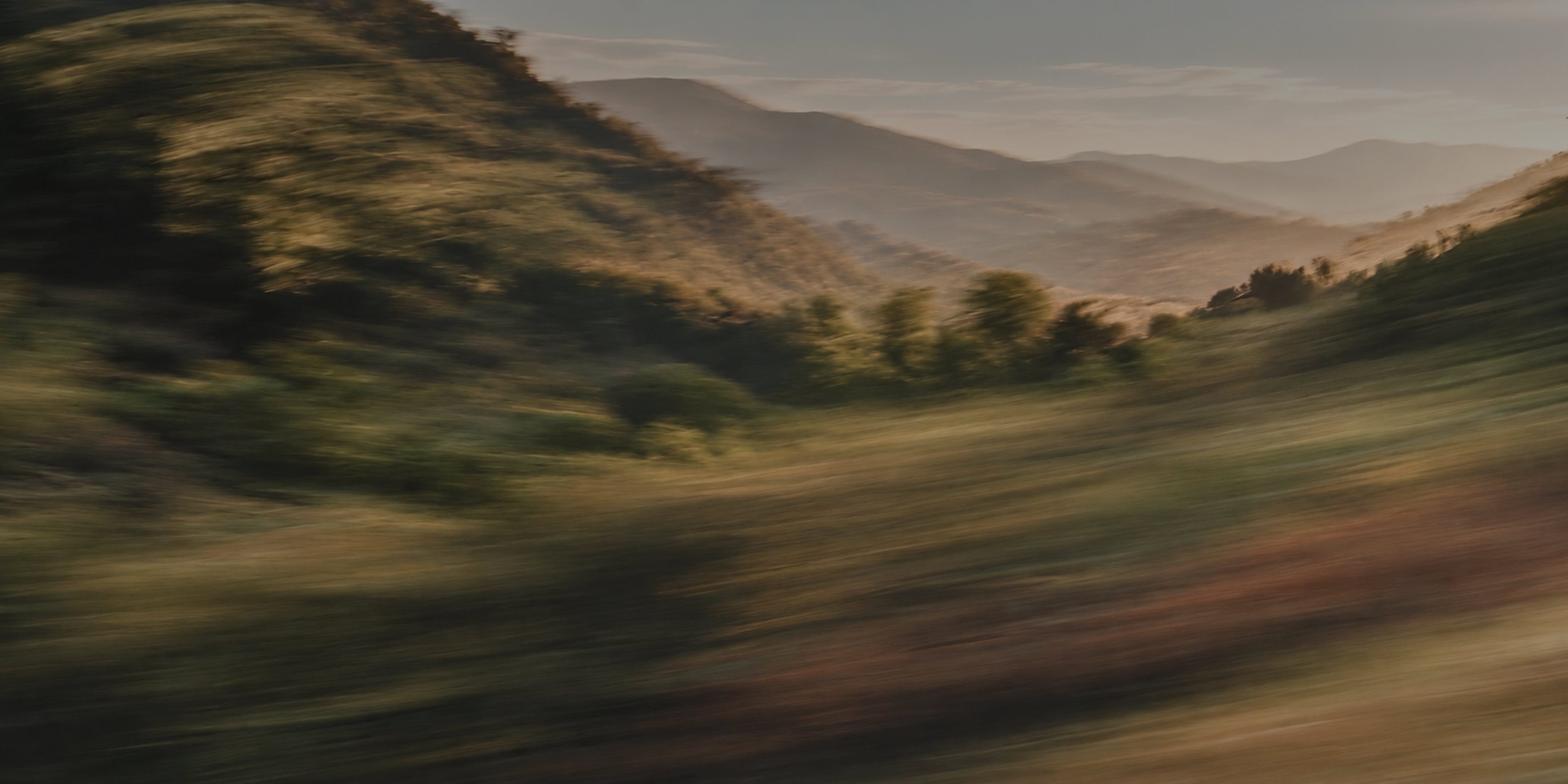 Mountain landscape in motion